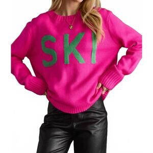 NEW PANACHE APPAREL ski sweater in bright pink
